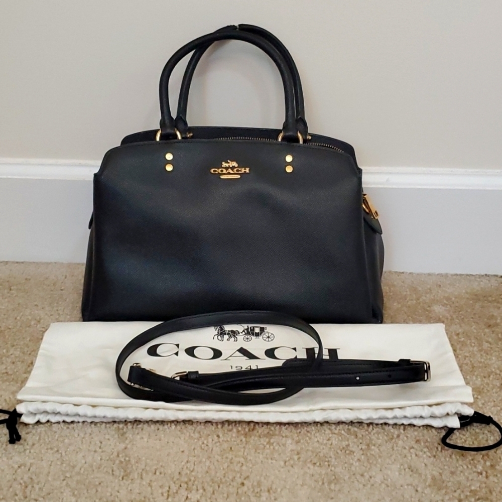 Coach Lillie Satchel Bag Medium Black